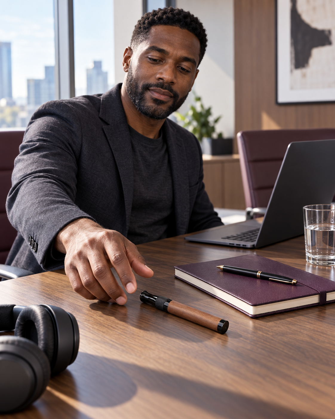 ARAM on a desk between meetings